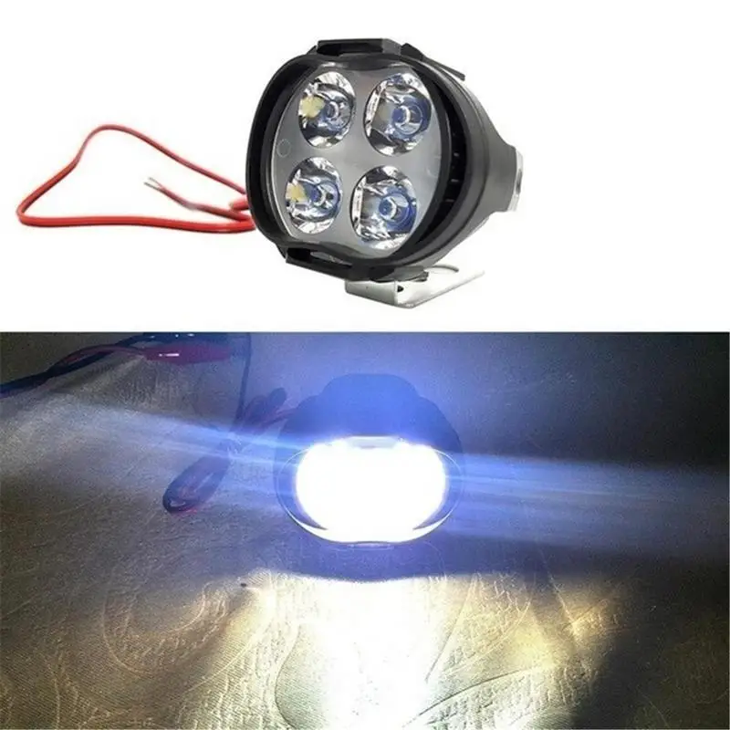 New 1PC High Power 12W Super Bright Motorcycle LED Light Fog Spot White