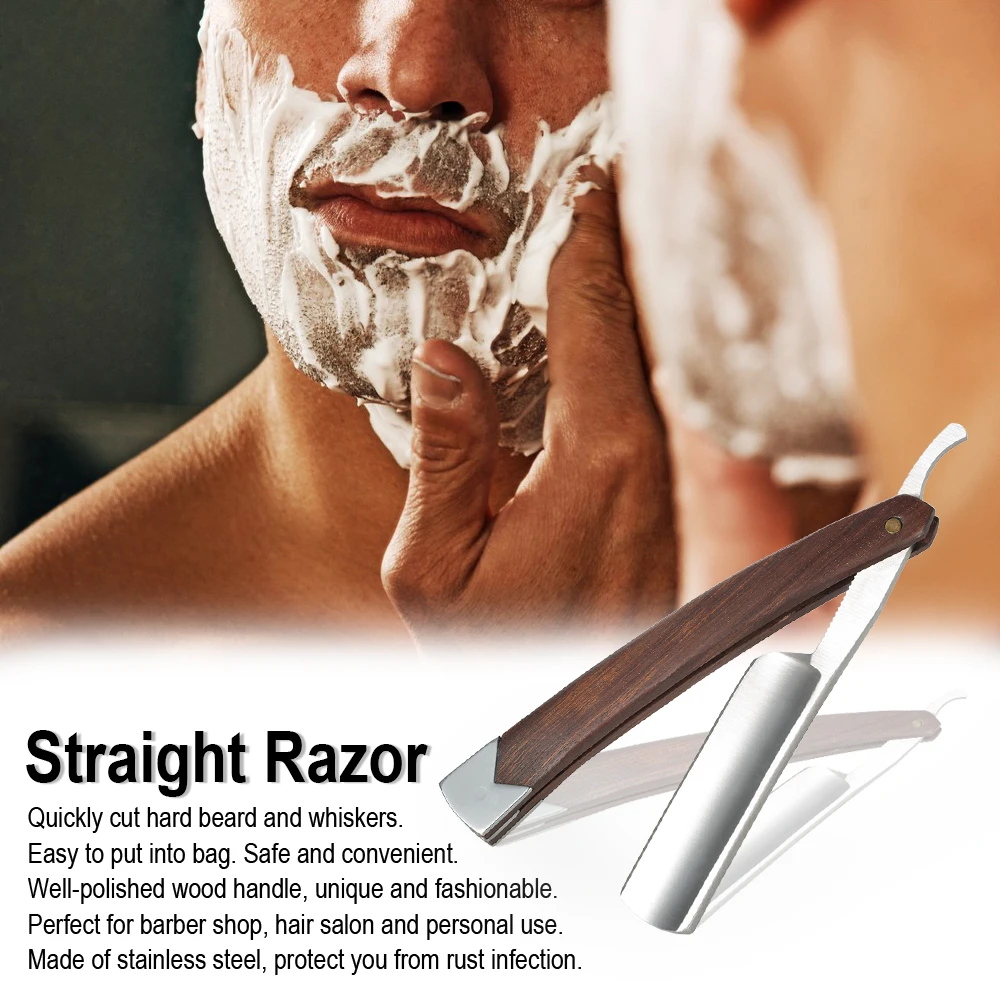 

Straight Razor Men's Folding Shaving Cut Throat Shaving for Barber Stainless Steel Antique Shaving Tool