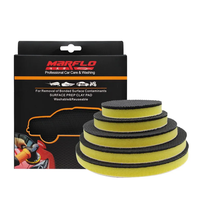 

Magic Clay Bar Polishing Disc Fine Polish Pad Car Cleaning Sponge Paint Care Detailing Auto Washing Brush Marflo Car Waxing Tool