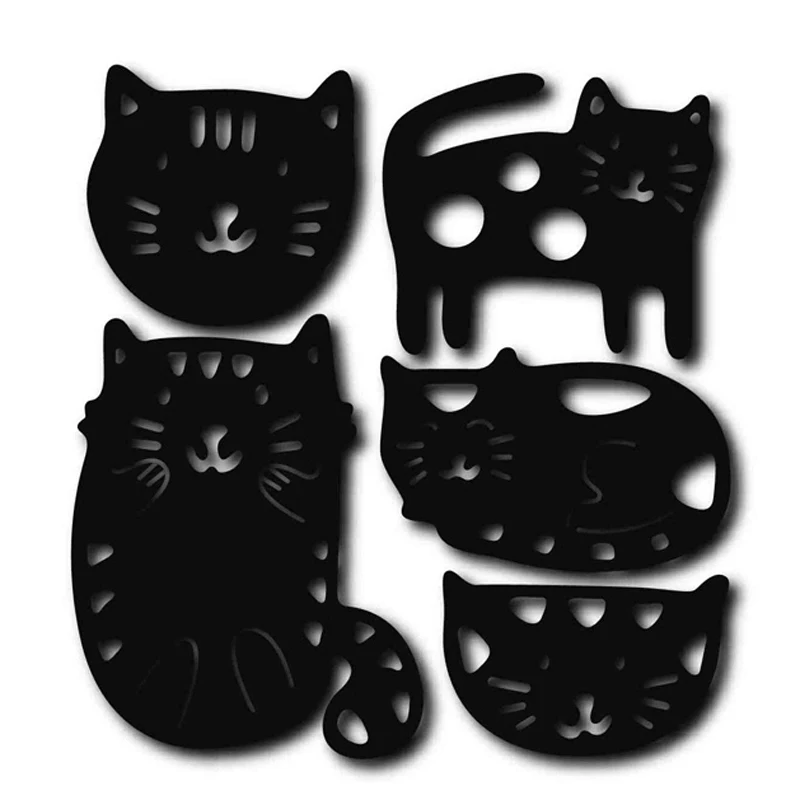 

dies cuttting dies 5pcs Cats Mask Frame metal cutting dies Stencil for DIY Scrapbooking Card Making embossing craft dies