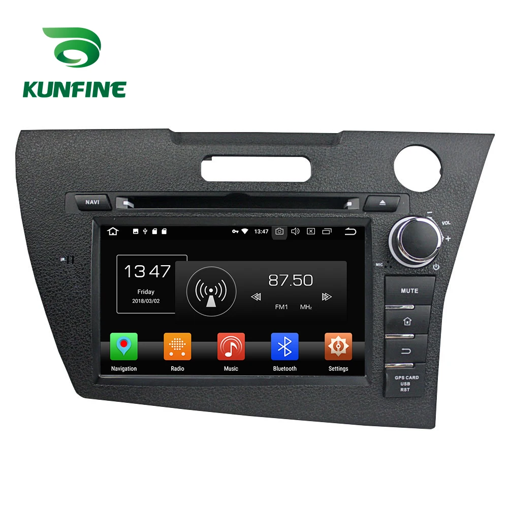 

KUNFINE Quad Core 2GB RAM Android 8.1 Car DVD GPS Navigation Multimedia Player Car Stereo For Honda CRZ Radio Headunit Wifi 3G