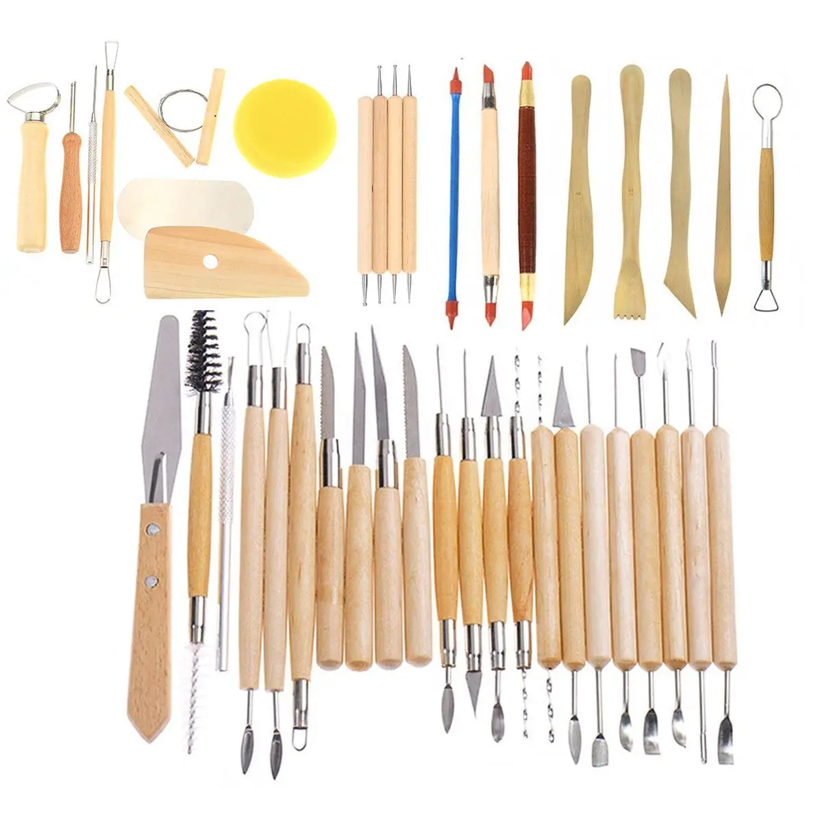 

42Pcs Modeling Clay Pottery Sculpting Tools Carving Tool Set Carver Craft DIY