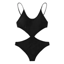 Jy9015 сексуальный цельный сплошной цвет полый сплошной цвет Цельный купальник с высокой талией европейский и американский сексуальный бикини