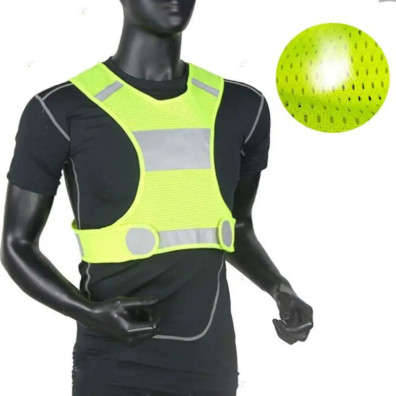 Желтый светоотражающий жилет Hi Vis спортивный уличная одежда для ночных поездок