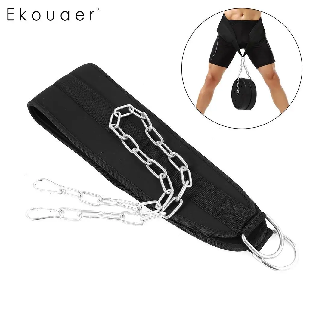 

Body Chain Belt Gym kg Up Gym Pull 9 Back Building Support Solid 0 Iron Equipment Black Waist Home Workout Exercise