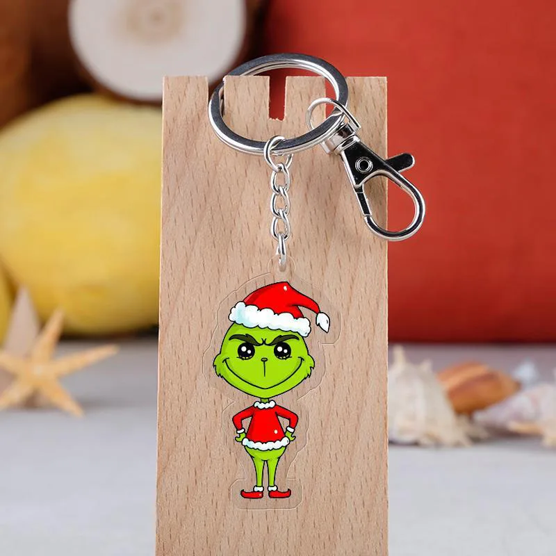 Аниме фильм Grinch косплей брелок мультфильм акриловый автомобильный брелок Подвески Ювелирные изделия