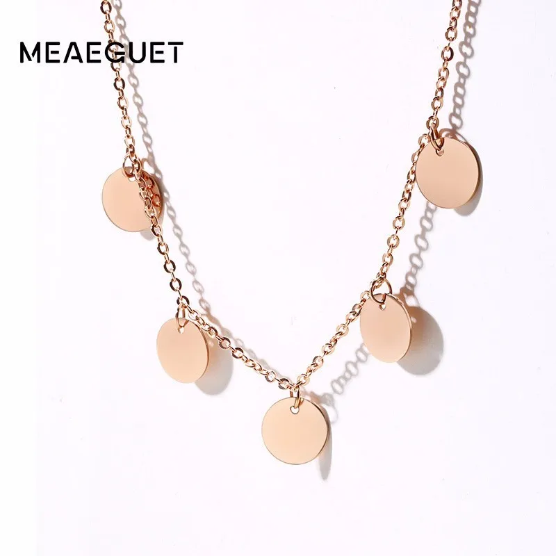 

Women Coin Choker in Gold Disc Boho Choker Charm Bohemian Stainless Steel Necklace Jewellery