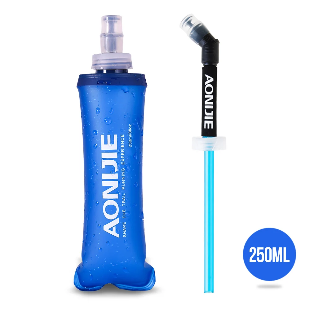 

AONIJIE 250/500ml Water Hydration Bottle Foldable BPA PVC Soft Water Bottle Kettle Hiking Flask Sports Cycling Running Water Bag