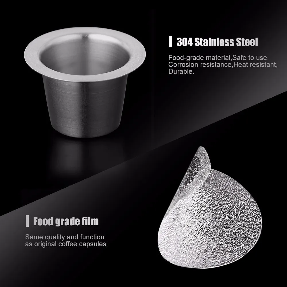 Многоразовые кофейные капсулы Nespresso из нержавеющей стали 7 шт./компл.|Фильтры для