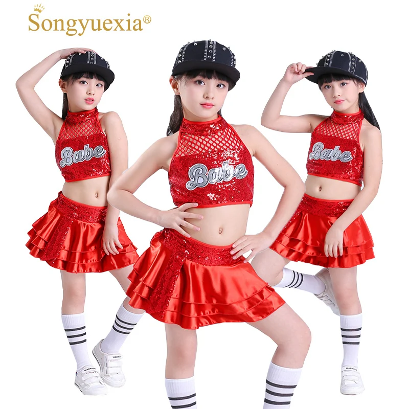 Костюм для джазовых танцев Songyuexia танцевальные костюмы девочек в стиле хип хоп