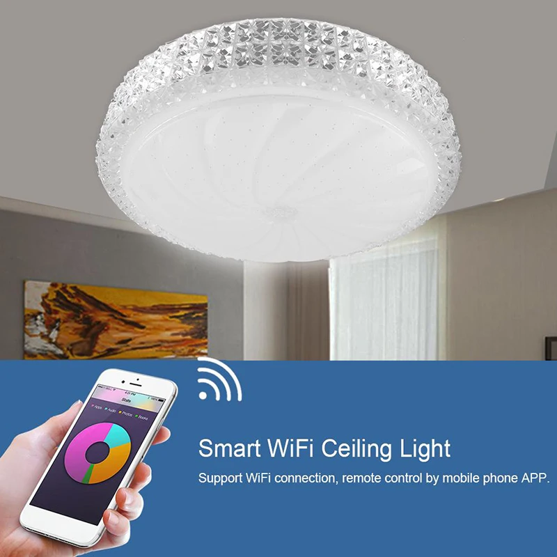 

Wirelss Wifi Smart Ceiling Smart LED Light Lamp Remote Control Home Decor White