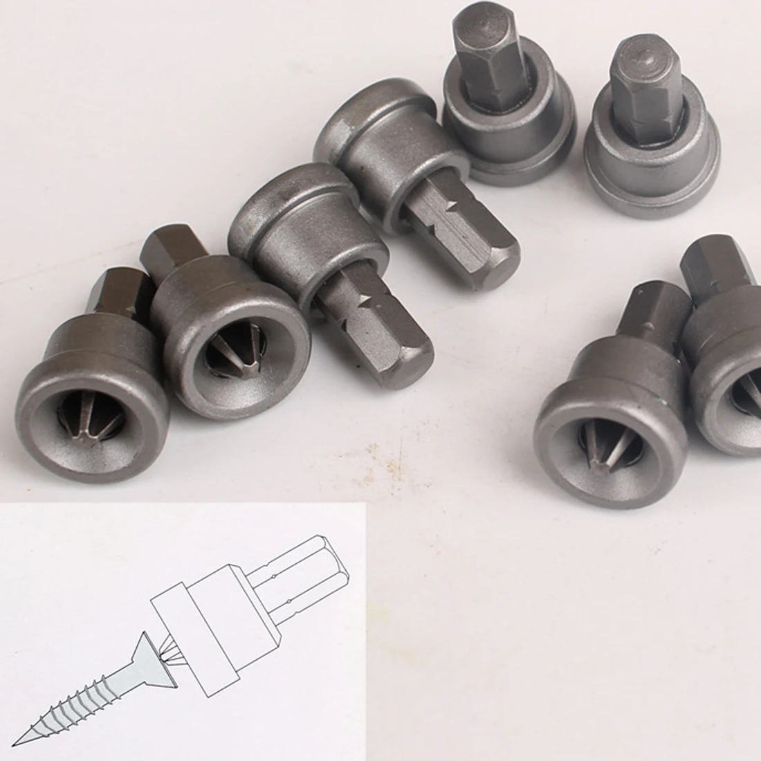 PH2 Hex Screwdriver Drywall Bits 10pcs 25mm Long Depth Stop