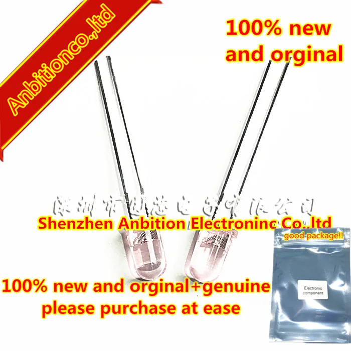 10pcs 100% new and orginal Infrared transmitting tube QED123 The Angle of 5MM Wavelength 890nm Light Emitting in stock | Компьютеры и