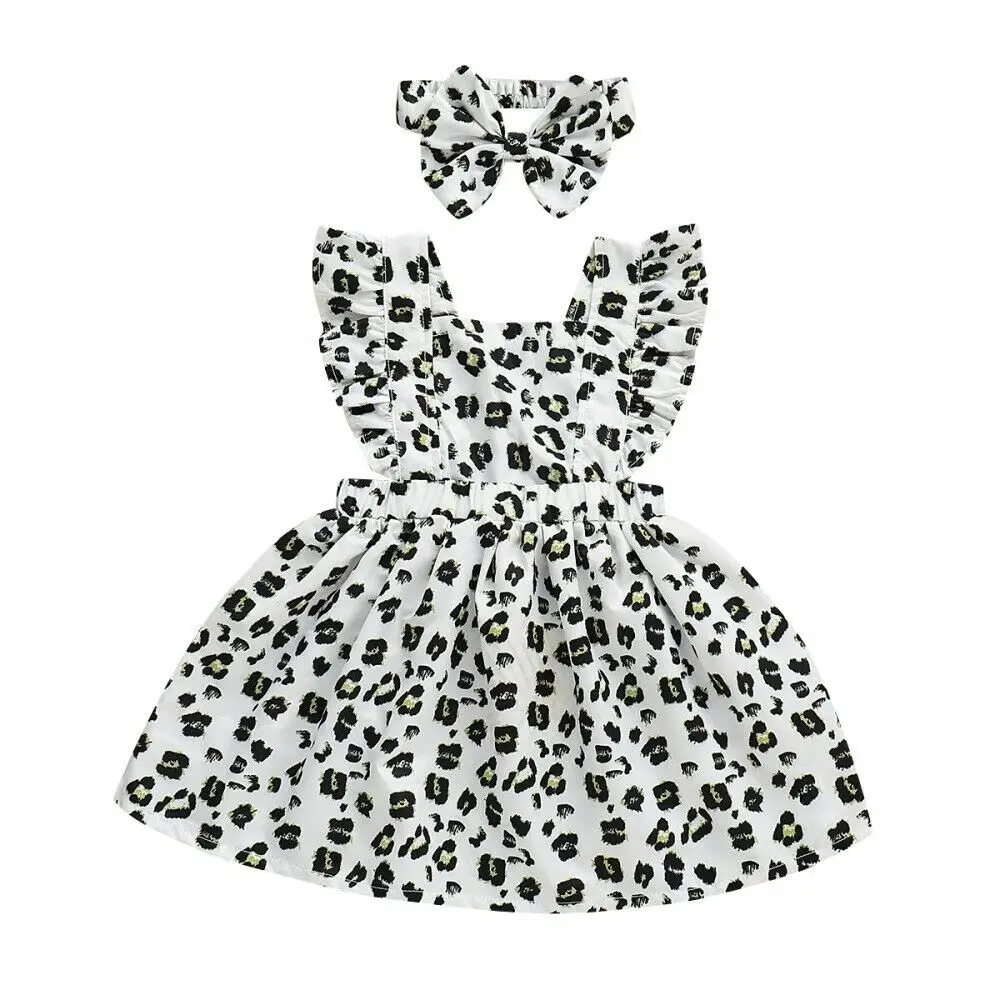 

2019 New 2-7 Years Girl Dress Baby Dresses Dot Print Birthday Dress Female Baby Summer Clothes Kids Girl Clothes 2 pcs