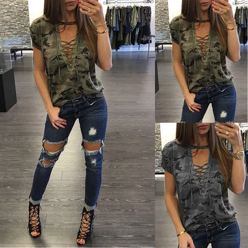 Casual Shirt Camouflage Colorful Tops Fashion Women's Clothing Summer Ladies Short Sleeve Loose Blouse Casual Shirt Camouflage Colorful Tops Fashion Women's Clothing Summer Ladies Short Sleeve Loose Blouse