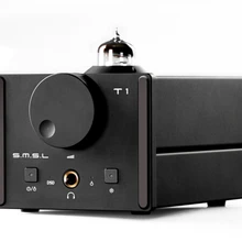 SMSL T1 DAC DSD512 ламповый усилитель для наушников 384 кГц/32 бит AK4490EQ+ CM6632A оптический/коаксиальный/XMOS/USB DAC цифровой ламповый усилитель