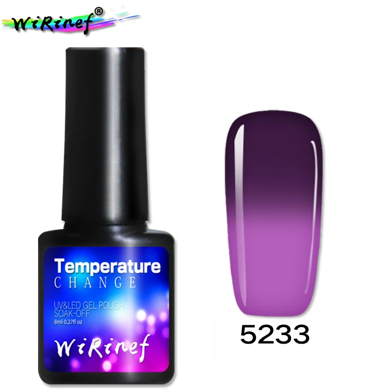 

WiRinef 8ml LED Varnish Temperature Change Color Gel Nail Polish Soak Off Chameleon Thermal Gel