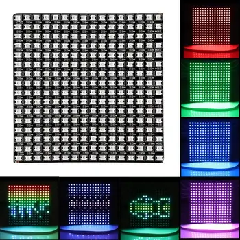 

WS2812B RGB 16*16 Pixels Digital Flexible Dot Individually Addressable LED Display Scree Wattmeter