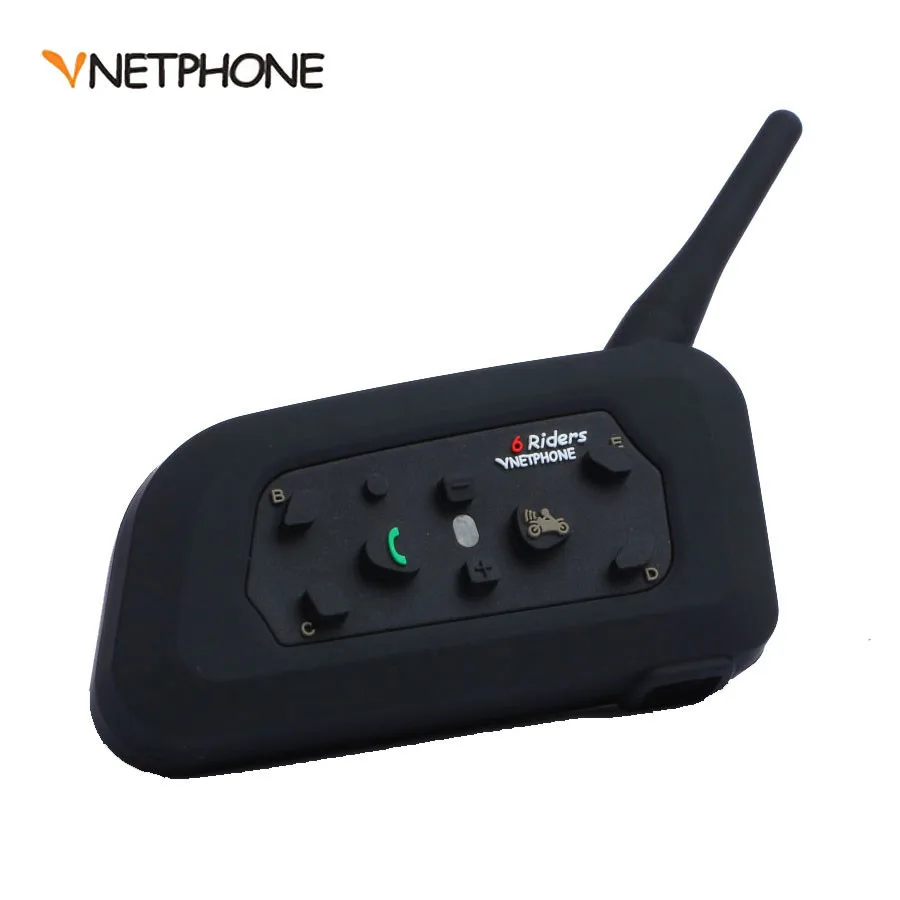 Vnetphone V6 1200M мотоциклетный Bluetooth домофон полный дуплексный для 6 riders BT Беспроводной