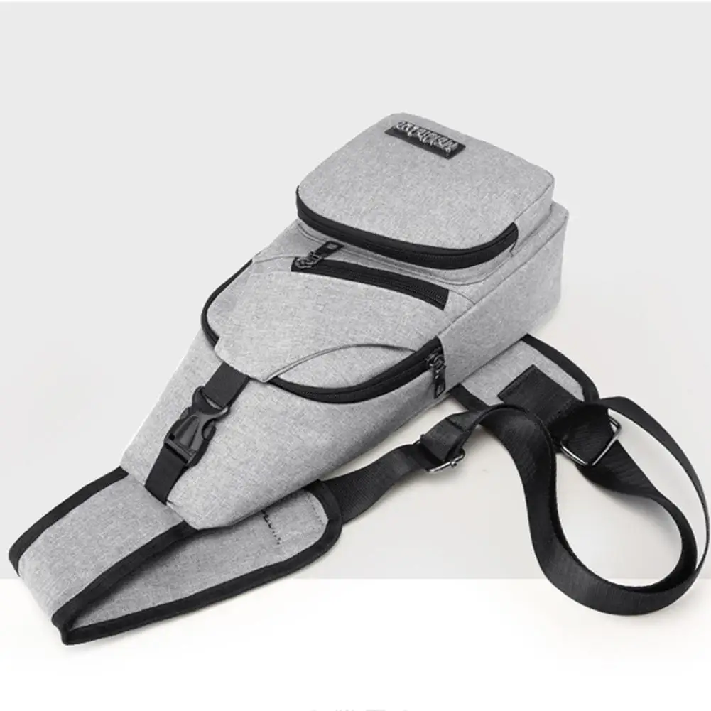 Male Shoulder Bags USB Charging Crossbody Bags Sports Canvas Outdoor Oblique Cross Messenger Bag Men Anti Theft Chest Bag Male Shoulder Bags USB Charging Crossbody Bags Sports Canvas Outdoor Oblique Cross Messenger Bag Men Anti Theft Chest Bag
