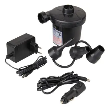 

EU Plug Electric Air Pump DC12V/AC230V Inflate Deflate Pumps Car Inflator Electropump with 3 Nozzles