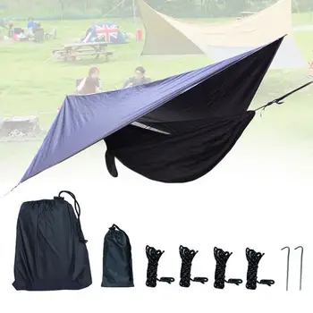 

Summer Camping Hammock Mosquito Net Portable Outdoor Garden Sun Shelter Swing Canvas Hang Bed Hammock