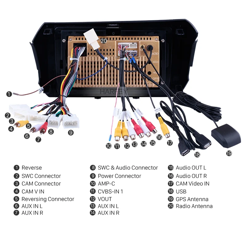 Perfect Harfey Android 8.1 Car 9" Autoradio Stereo Multimedia Player for Toyota INNOVA 2015 Left Hand Driving GPS Navi SWC Bluetooth USB 4