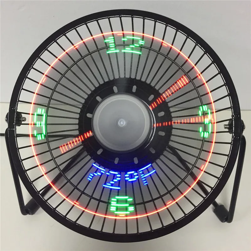 

4 Inch USB LED Clock Fan Mini Portable Desktop Fan With Real Time Display Personal Table Fan Mini Cooling Fan
