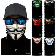 V для Vendetta аниме велосипедный туризм лыжные головные уборы гетры для шеи ветрозащитная бесшовная Балаклава волшебный шарф маска для лица банданы