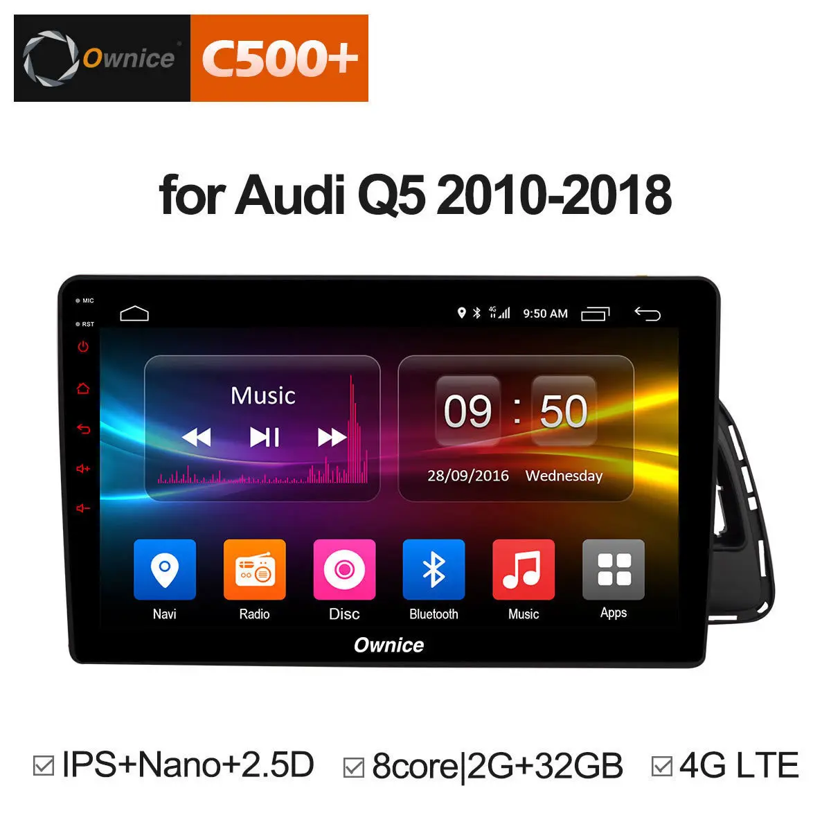 Best For Audi Q5 2010 2011 2012 2013 2014 2015 2016 2017 2018 Car Android auto Radio Vehicle GPS Dvd Multimedia Player Stereo DVR DAB 0