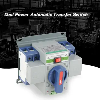 

Hot 1 Pcs 220V 63A 2P Mini Dual Power Automatic Transfer Switch Circuit Breaker