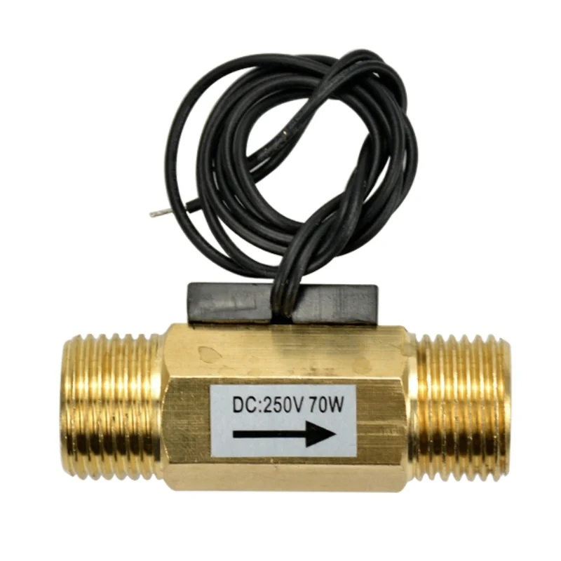 USM-FS серия, Датчик потока, геркон, латунный магнитный датчик, переключатель, 1,5-12 л/мин, 250 В постоянного тока, 70 Вт, 2 провода, Saier, датчик iSentrol