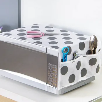 

Waterproof 1pcs Grease Proofing Storage Bag Kitchen Accessories Double Pockets Dust Covers Microwave Cover Microwave Oven Hood