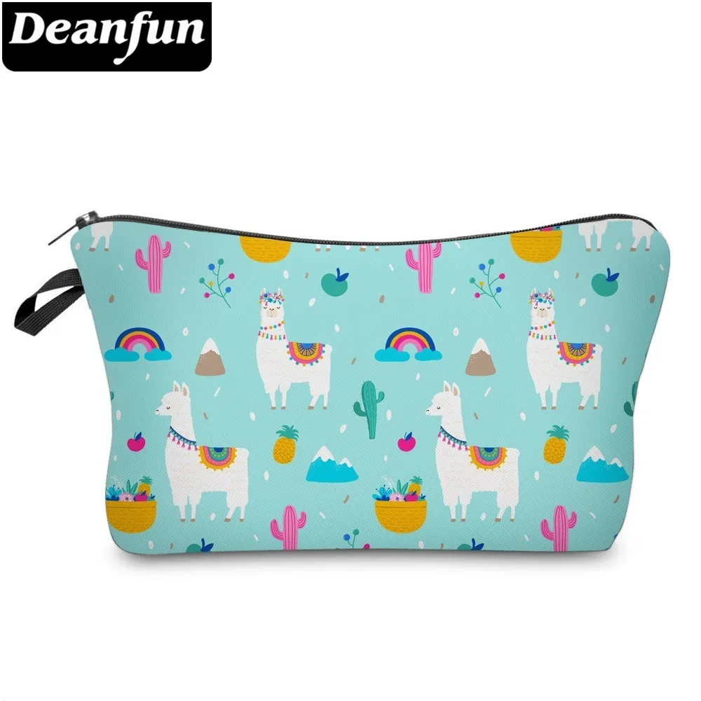 

Deanfun Llama Cosmetic Bag Waterproof Printing Modish Cactus Travel Pouch Custom Logo for Travel 51474