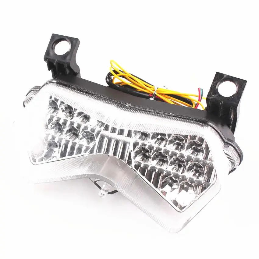 

For Kawasaki Ninja ZX6R 2003 2004 Integrated LED Turn Signals Brake Tail Light Clear