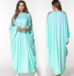 Новый мусульманский Абаи платье с вышивкой рукав «летучая мышь» одежда женский Восточный халат Ближний Восток длинные халаты Рамадан
