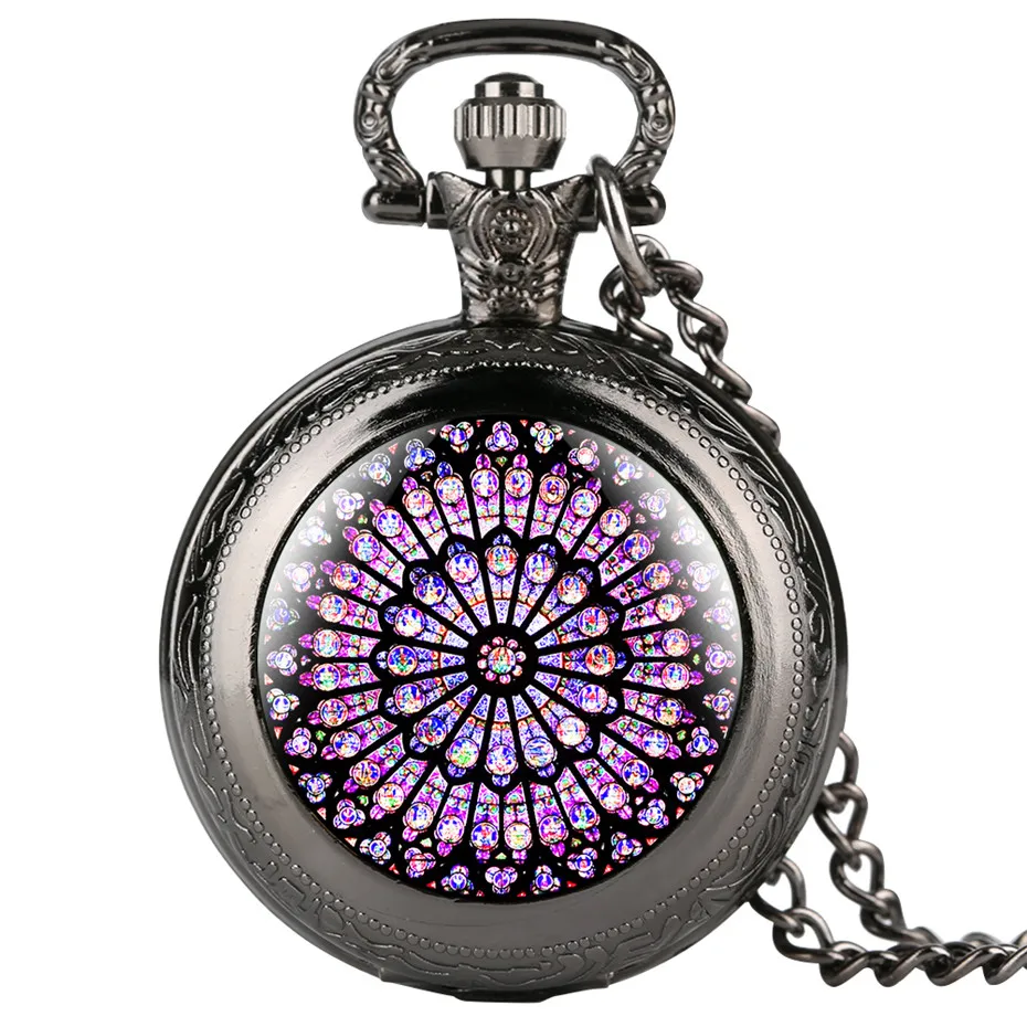 Flash Sale Pocket Watch Pendant Clock Necklace Gifts Antique Women Best Souvenir The Rose Quartz m6wVXGGY