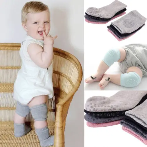 Новейшая мода 2 шт./компл. Одежда для новорожденных одежда для малышей мальчиков и девочек во время Ползания, Нескользящие наколенники, носки для малышей; комплект