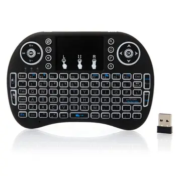 

ALLOYSEED Mini i8 2.4GHz Wireless Keyboard 3-Color Backlight Air Mouse Remote Control With Touchpad For Android Smart TV Box PC