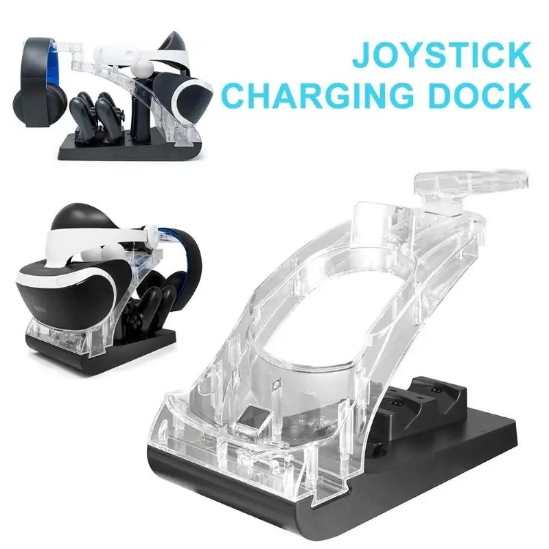 

Headset Storage Showcase Joystick Charging Dock Station Stand Holder for PSVR PS4 PS3 MOVE Controller