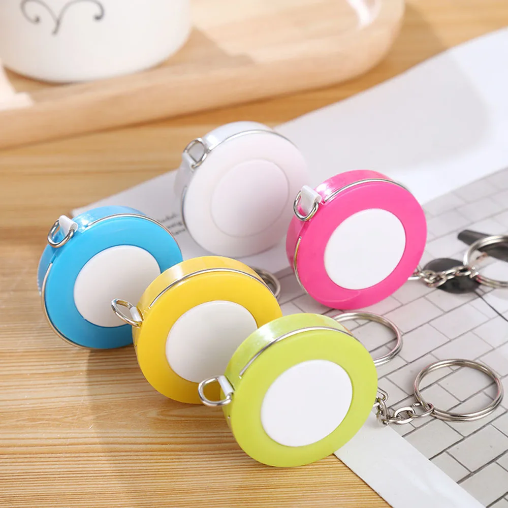 

1.5m Kawaii Retractable Ruler Tape Measure Mini Ruler Cute Design Keychain Portable Key Holder Organizer Clip