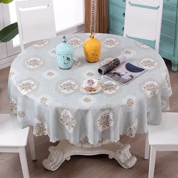 

Europe Round Table Cloth Large Size 180/200/220cm Waterproof Floral Tablecloth Dining Sofa Table Dustproof Cover Home tapetes
