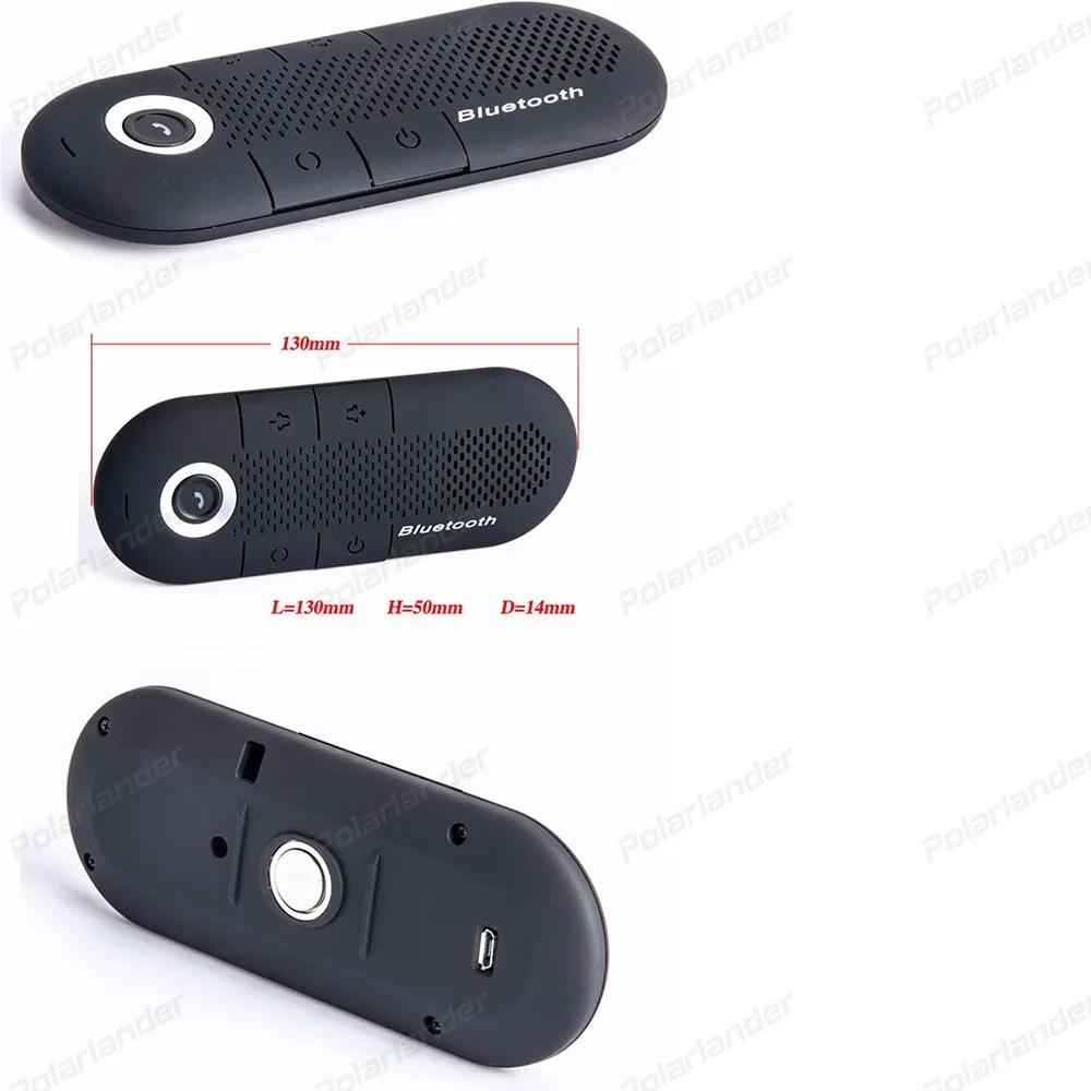 two sun visor fine clip Bluetooth hands free system with multi functional car charger