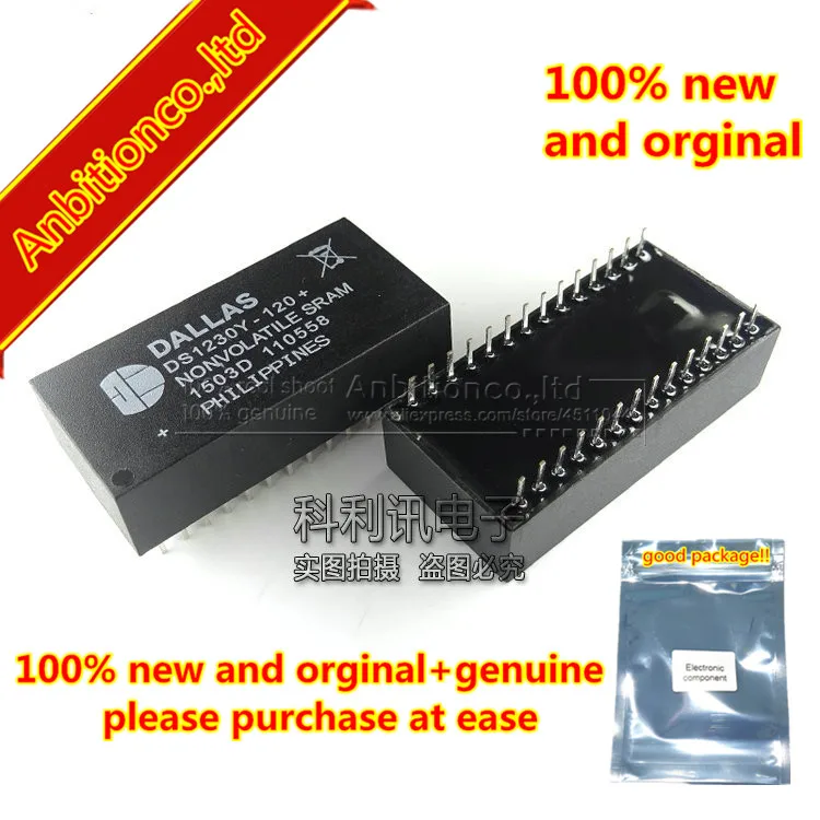 

2pcs 100% new and orginal DS1230Y-120+ DIP28 DS1230 Nonvolatile memory in stock