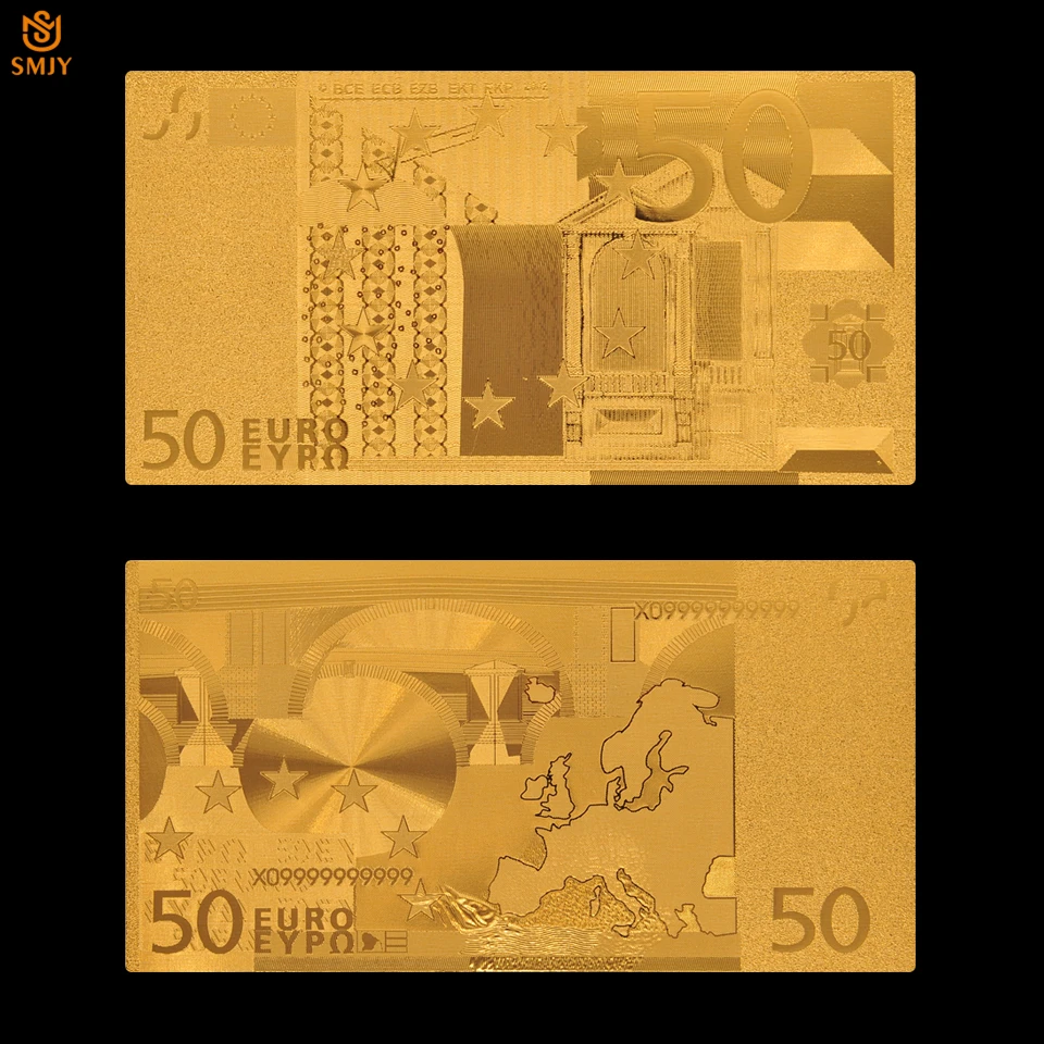 7 PCs//Set Collectibles Dollars Ancient Antique Gold Plated Bill World Collection