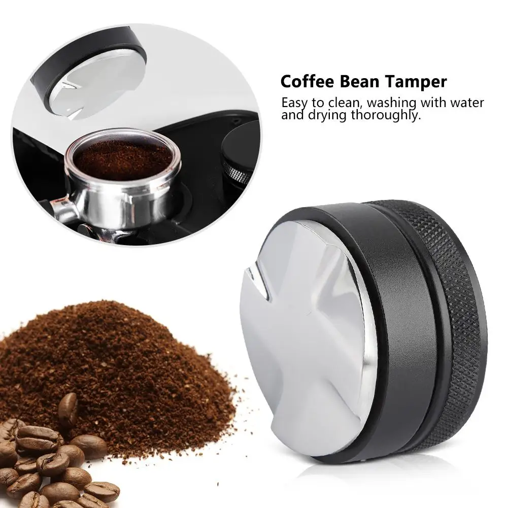 

58mm Stainless Steel Coffee Distributor Leveler Tool Kitchen Macaron Coffee Tamper Coffee Bean Press Tool a