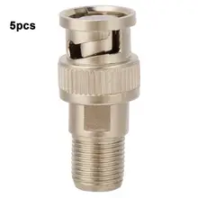 Connector 5 pcs BNC Stekker naar F Vrouwelijke Jack Adapter RF Coaxiale Connector CCTV Camera Koppeling conector Nieuwe 2019(China)