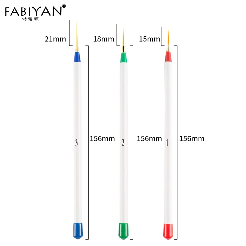 3 шт. крошечные наконечники краски лайнер для рисования краски ручка кисти акриловые Дизайн ногтей маникюр детальный дизайн набор инструментов