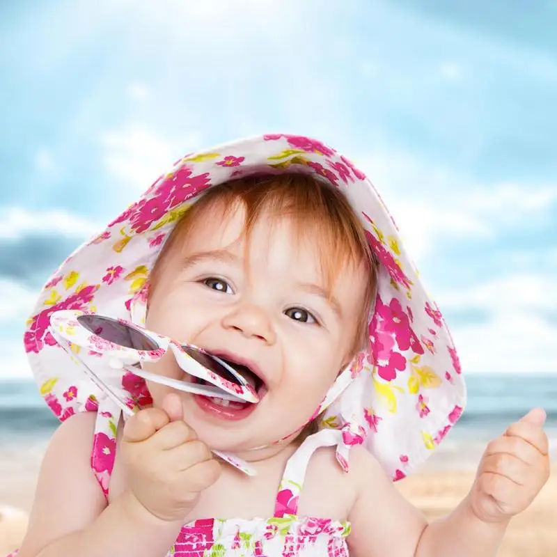 

Flower Print Bucket Fisherman Cap Baby Girls Cute Outdoor Panama Sun Hat