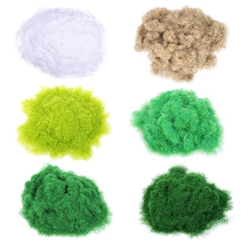 

6pcs Artificial Grass Powder DIY Railway Model Sand Table Model Decor Accessories Toys Hobbies For Kids - Mixed color